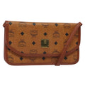 MCM Logogram Vicetos Shoulder Bag PVC Leather Brown Gold