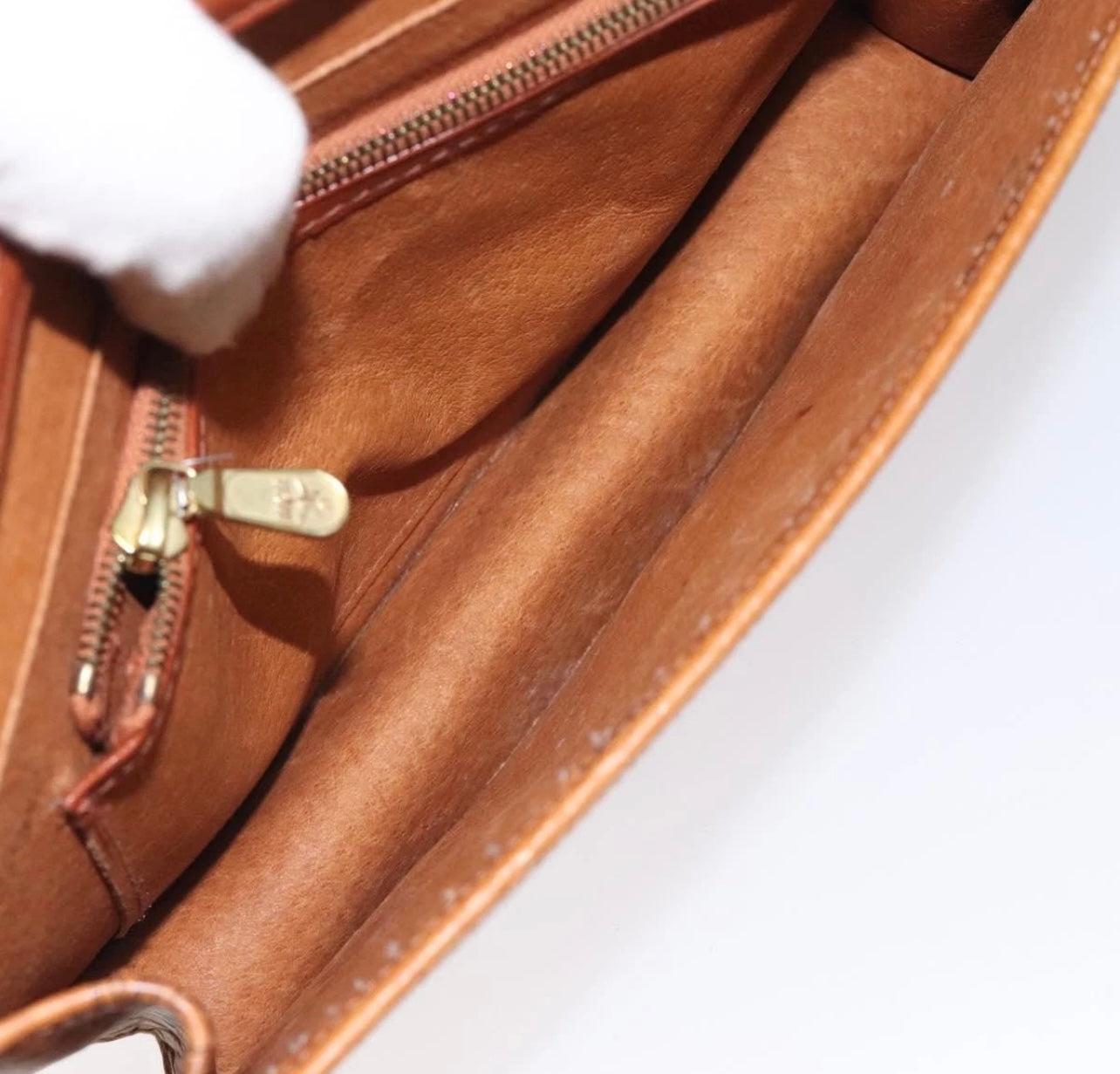 MCM Logogram Vicetos Shoulder Bag PVC Leather Brown Gold