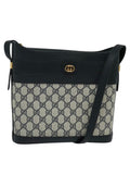 GUCCI GG Supreme Shoulder Bag PVC Navy Gold